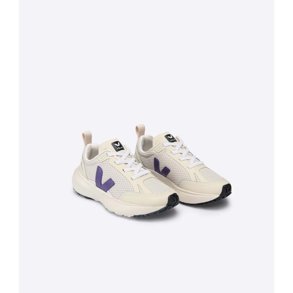 Veja CANARY ELASTIC LACE Futócipő Gyerek Beige/Purple | HU 709YXF